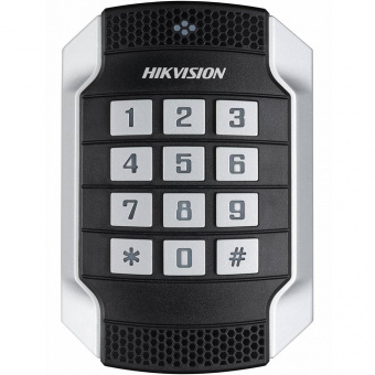 Уличный вандалостойкий считыватель Mifare карт Hikvision DS-K1104MK с клавиатурой Уличный вандалостойкий считыватель Mifare карт Hikvision DS-K1104MK с клавиатурой