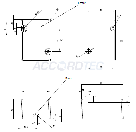 AT-12/10W Источник стабилизированного питания ACCORDTEC, 12 В, 1 A