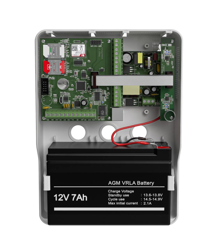 Mega v.4 в корпусе Ритм Панель охранная радиоканальная Mega v.4 в корпусе (под АКБ 1,2-7 Ач с БРП 12