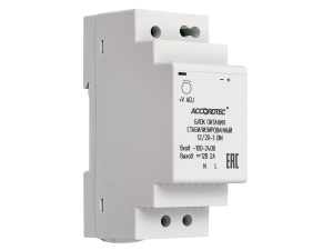 Источник стабилизированного питания ACCORDTEC AT-12/20-3 DIN Источник стабилизированного питания ACCORDTEC AT-12/20-3 DIN