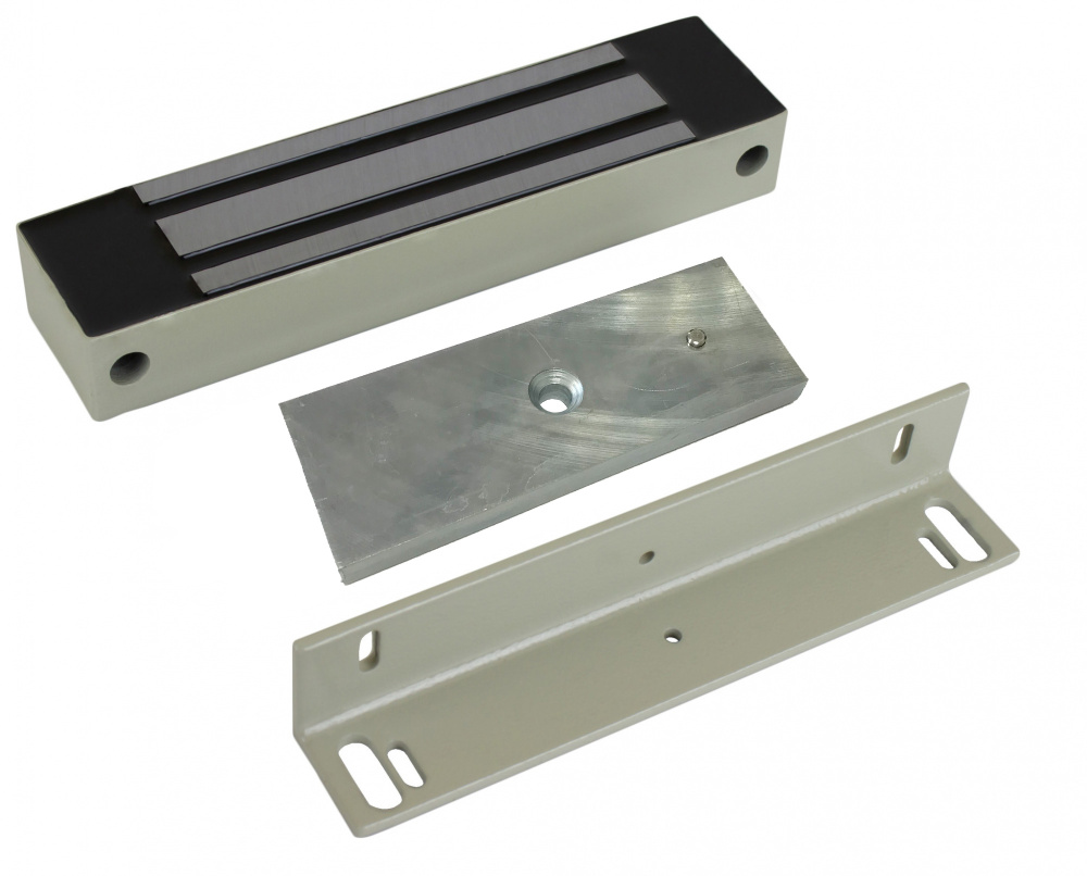 ML-350N с уголком, исп.М,  цвет Серый, Электромагнитный замок ACCORDTEC, 400 кг, накладной