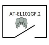 AT-EL101GF.2 (открывается внутрь, петли справа) Электромеханический замок ACCORDTEC, накладной, 5 ключей