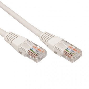 Патч-корд, Rexant U/UTP RJ45-RJ45 CAT 5e, PVC, серый, 0,5м 18-1001