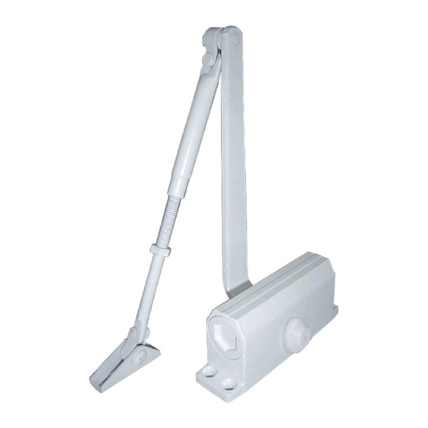 DC-060-I белый; Доводчик дверной, механо-гидравлический