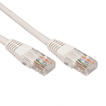 Патч-корд Rexant U/UTP RJ45-RJ45 CAT 5e, PVC, серый, 2м 18-1005