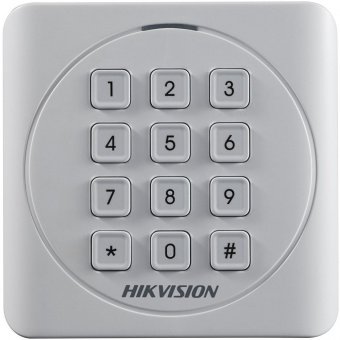 Считыватель Mifare карт Hikvision DS-K1801MK с механической клавиатурой Считыватель Mifare карт Hikvision DS-K1801MK с механической клавиатурой