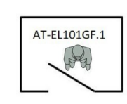 AT-EL101GF.1 (открывается внутрь, петли слева) Электромеханический замок ACCORDTEC, накладной, 5 ключей