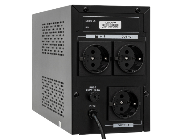 Задняя панель UPS-220/1200VA ACCORDTEC Задняя панель UPS-220/1200VA ACCORDTEC