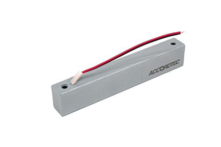 ML-100K с планкой, цвет Серебряный Металлик, Электромагнитный замок ACCORDTEC, 100 кг, накладной