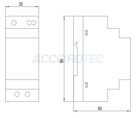 AT-12/20-3 DIN Источник стабилизированного питания ACCORDTEC, 12 В, 2 A