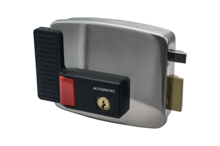 AT-EL101GF.2 (открывается внутрь, петли справа) Электромеханический замок ACCORDTEC, накладной, 5 ключей