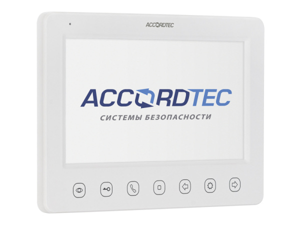 AT-VD751C/M/SD WH Монитор домофона ACCORDTEC, аналоговый, сенсорные кнопки