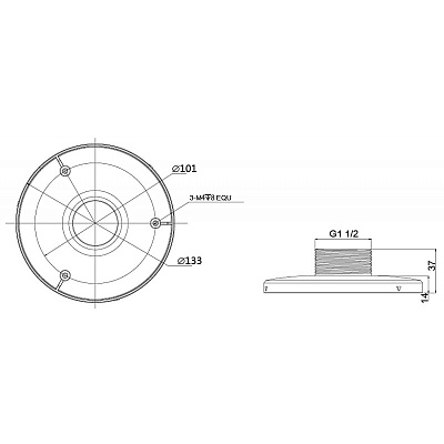 Монтажный адаптер Dahua DH-PFA103