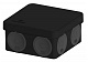 Коробка распределительная 60-0210-9005 безгалогенная (HF) черная 80х80х40 (132шт/кор)