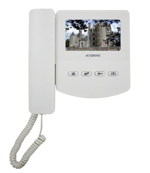 AT-VD433С K EXEL WHITE Монитор домофона ACCORDTEC, аналоговый, механические кнопки