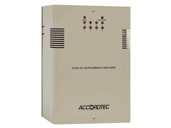 ББП-60 v.8 Блок бесперебойного питания ACCORDTEC, 12 В, 6 (8 х 0.75А)