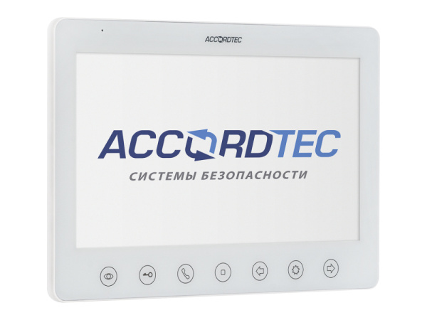AT-VD100C/SD WH Монитор домофона ACCORDTEC, AHD, сенсорные кнопки
