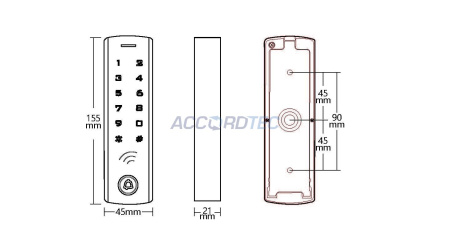 AT-CP420EM Кодонаборная панель ACCORDTEC EM-Marine, сенсорная с подсветкой
