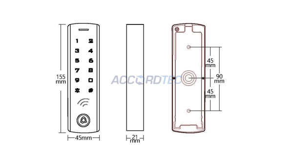 AT-CP420EM Кодонаборная панель ACCORDTEC EM-Marine, сенсорная с подсветкой