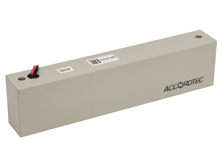 ML-350N с уголком, цвет Серый, Электромагнитный замок ACCORDTEC, 400 кг, накладной