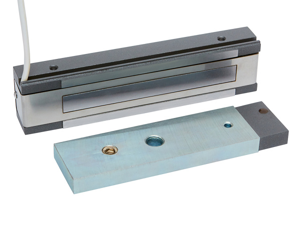 ML-200K-3 Premium Grey с планкой, Электромагнитный замок ACCORDTEC, 200 кг, накладной