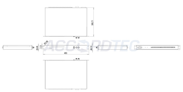 ББП-80х1 v.16 RACK Блок бесперебойного питания ACCORDTEC, 12 В, 16 х 0.5А