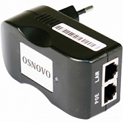 PoE-инжектор OSNOVO Midspan-1/151A, установка в розетку 220 В