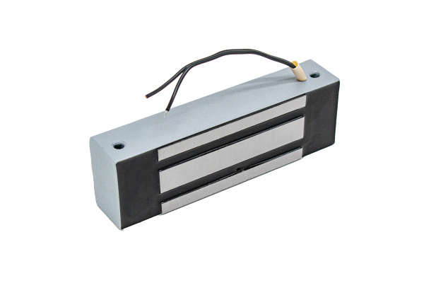 ML-300K с уголком, цвет Серебряный Металлик, Электромагнитный замок ACCORDTEC, 300 кг, накладной