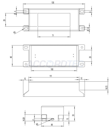 AT-12/30W Источник стабилизированного питания ACCORDTEC, 12 В, 3 A