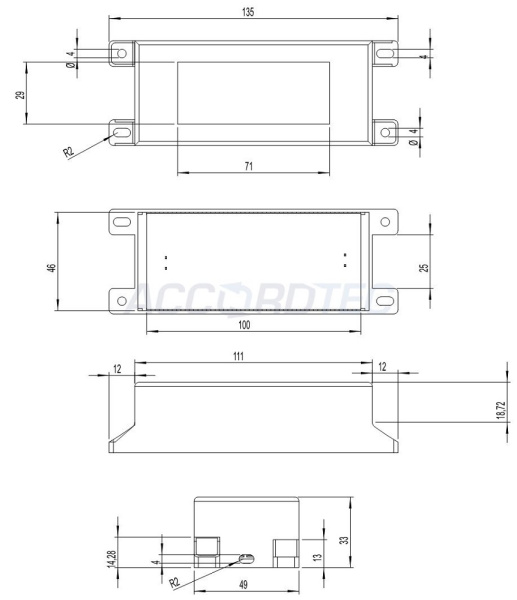 AT-12/30W Источник стабилизированного питания ACCORDTEC, 12 В, 3 A