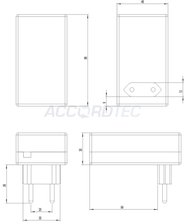 AT-12/30-2 (White) Источник стабилизированного питания ACCORDTEC, 12 В, 3 A