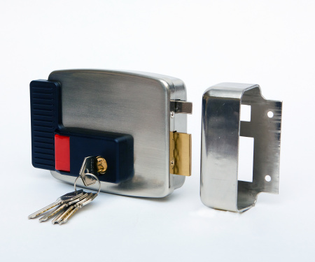 AT-EL101GF.2 (открывается внутрь, петли справа) Электромеханический замок ACCORDTEC, накладной, 5 ключей