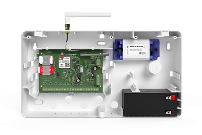 Прибор охранный «Контакт GSM-5A v.2» с внешней антенной в корпусе под АКБ 1,2Ач