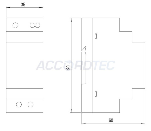 AT-12/20-3 DIN Источник стабилизированного питания ACCORDTEC, 12 В, 2 A