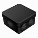 Коробка распределительная 40-0210-9005 для о/п безгалогенная (HF) черная 80х80х40