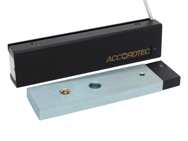 ML-200K-3 Premium Black с уголком, Электромагнитный замок ACCORDTEC, 200 кг, накладной