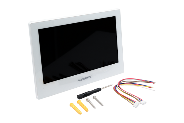 AT-VD800W WH Монитор домофона гибридный ACCORDTEC, сенсорный экран