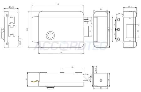 AT-EL101AB Электромеханический замок ACCORDTEC, накладной
