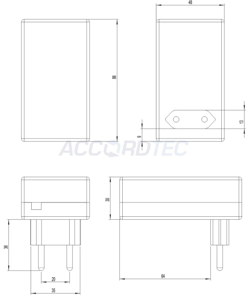 AT-12/30-2 (Black) Источник стабилизированного питания ACCORDTEC, 12 В, 3 A