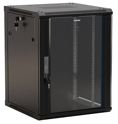 TWB-FC-1266-GP-RAL9004 Шкаф телекоммуникационный 19" настенный 12U