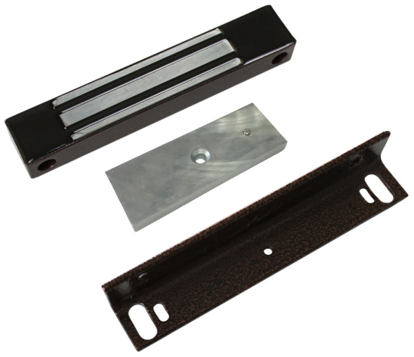 ML-350N с уголком, исп.М,  цвет коричневый, Электромагнитный замок ACCORDTEC, 400 кг, накладной