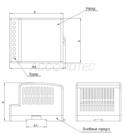AT-12/30 DIN Источник стабилизированного питания ACCORDTEC, 12 В, 3 A