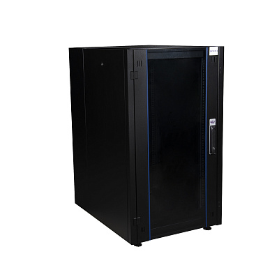 DR-700111 Шкаф нап. 19", 22U 600х800, перед. дв. стек, задн. стен., мет, чер.