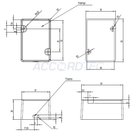 AT-12/10W Источник стабилизированного питания ACCORDTEC, 12 В, 1 A