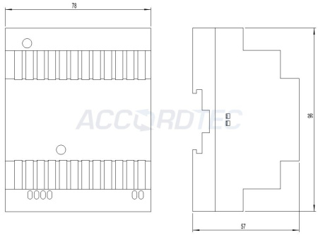 AT-12/30-3 DIN Источник стабилизированного питания ACCORDTEC, 12 В, 3 A