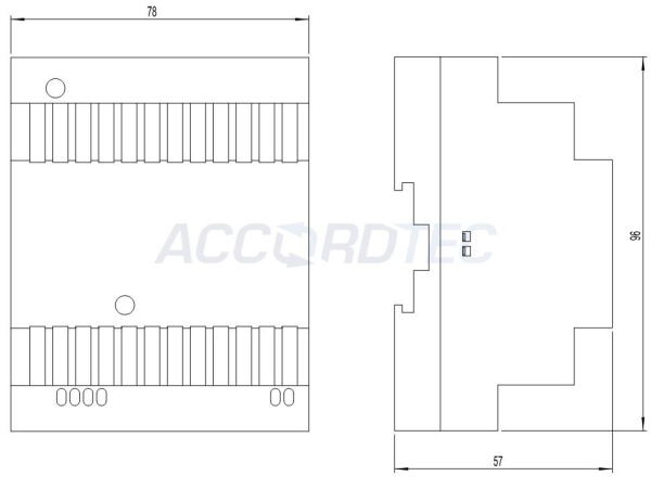 AT-12/30-3 DIN Источник стабилизированного питания ACCORDTEC, 12 В, 3 A