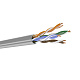 Патч-кабель категории 5е, 4 пары U/UTP, 24AWG, PVC (нг(А)-LS), серый, коробка 305 м