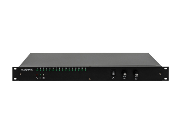 ББП-80х1 v.16 RACK Блок бесперебойного питания ACCORDTEC, 12 В, 16 х 0.5А